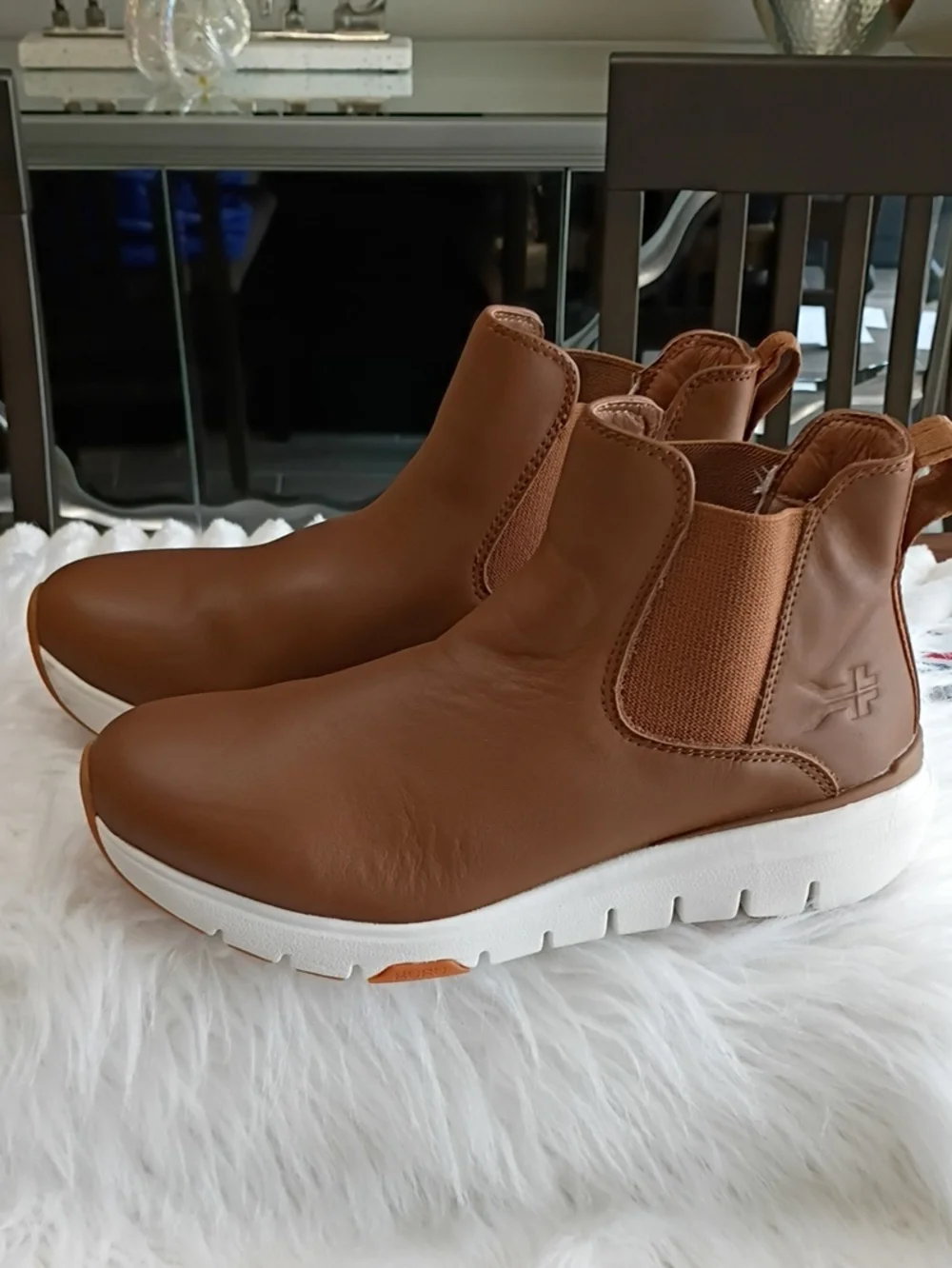 KURU Flex Astra Brown Leather Ankle Boots with Plantar Fascitis Arch Support 9